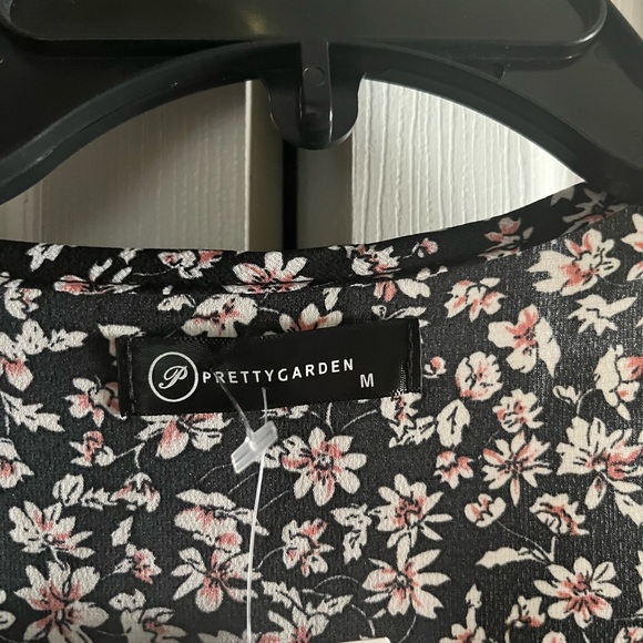 Pretty Garden Wrap Black Floral Maxi Dress - Picture 3 of 8